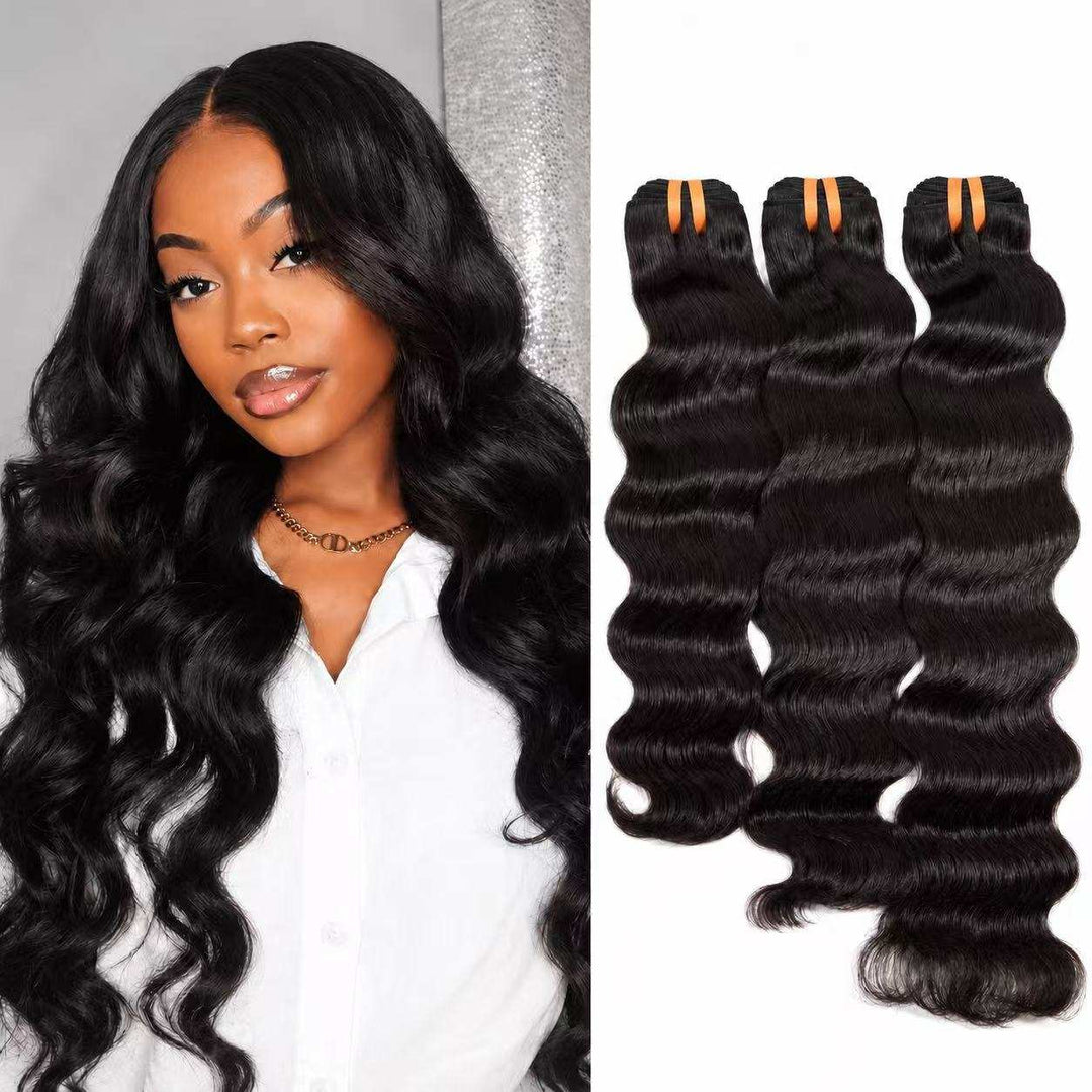 Raw Vietnamese  natural  wavy  Hair Bundles /12–30” Human Hair /Bundles with Lace