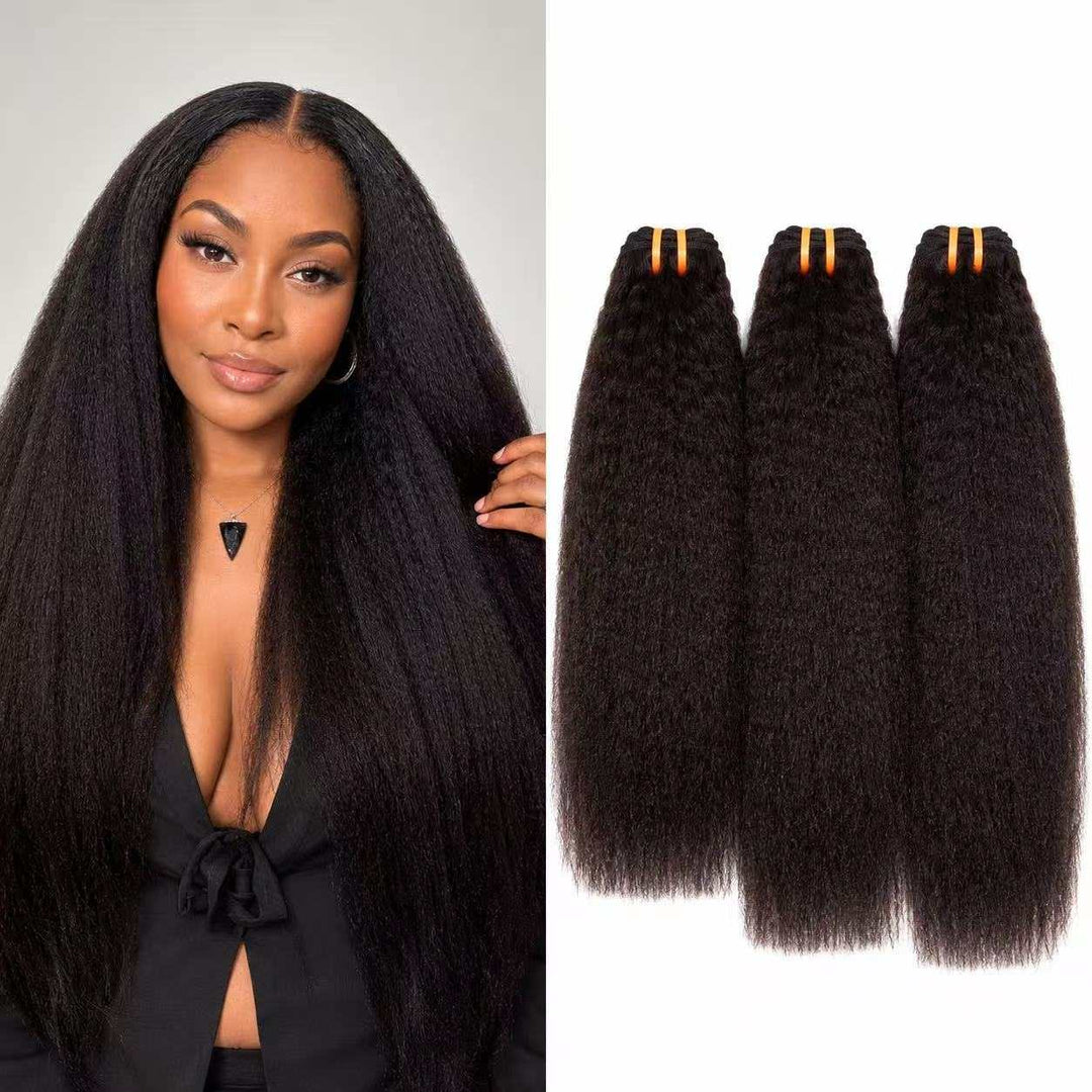 Raw Vietnamese kinky straight  Hair Bundles /12–30” Human Hair /Bundles with Lace