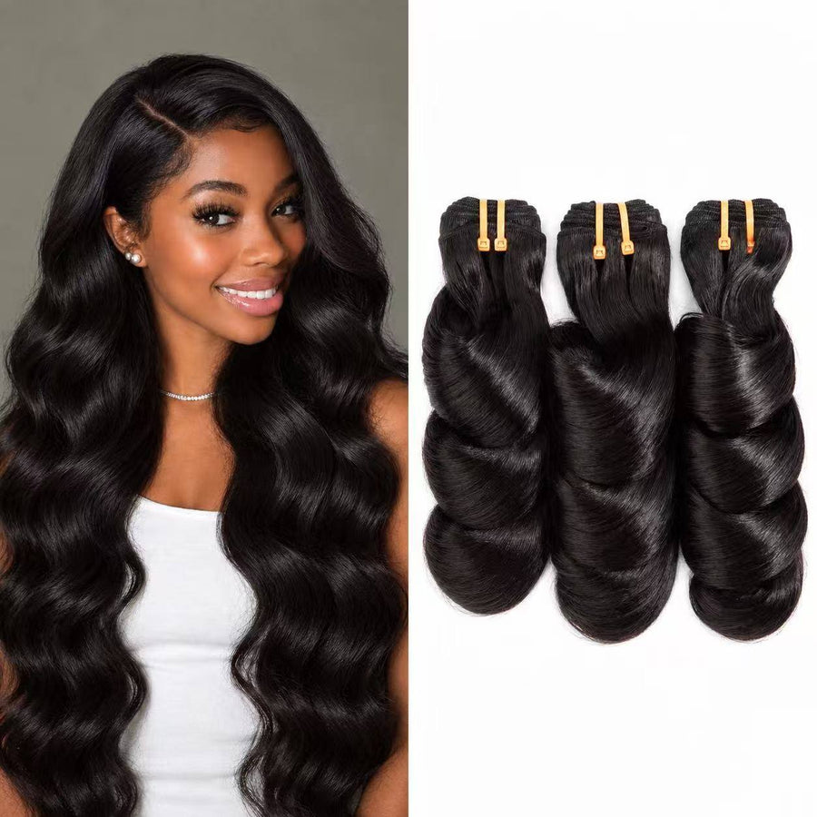 Raw Vietnamese  loose wavy Hair Bundles /12–30” Human Hair /Bundles with Lace