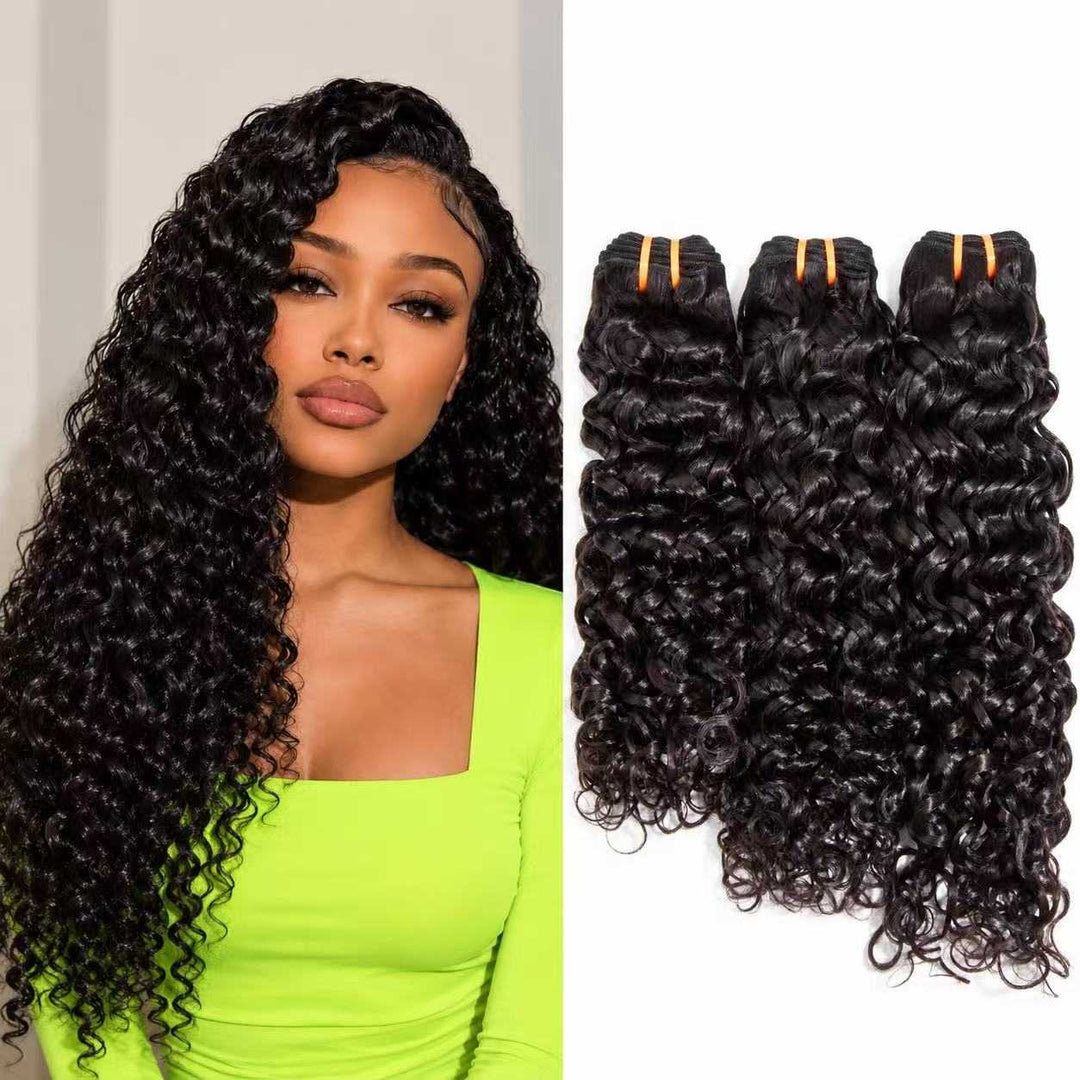 Raw Vietnamese  water wavy  Hair Bundles /12–30” Human Hair /Bundles with Lace